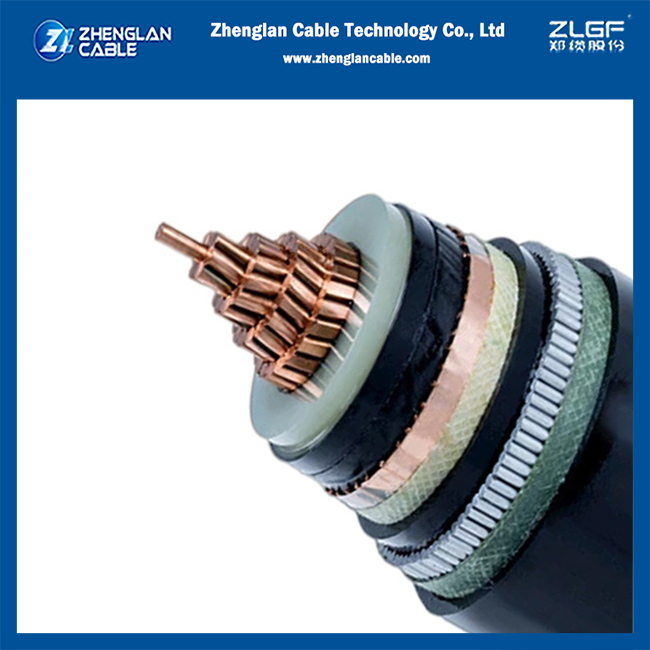 Câble cuivre moyen à un noyau de tension de cable électrique de 18/30KV 1x185/25mm2 cu/xlpe/cws/lszh-st7 système mv