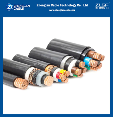 Cable d'alimentation isolé XLPE à tension moyenne N2XSY/NA2XSY Fil de cuivre / ruban adhésif en PVC enveloppe extérieure DIN VDE 0276-620