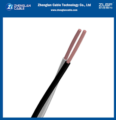 0.6/1KV câbles d'alimentation à double (CV) isolés en cuivre PVC à basse tension 2 cœurs pour la CEI 60228; CEI 60227 ((CU/PVC)