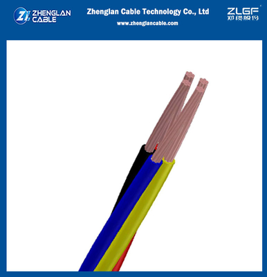 0.6/1KV câbles d'alimentation isolés en cuivre PVC à basse tension 4Core Quadruplex (CV) pour la CEI 60228; CEI 60227 ((CU/PVC)