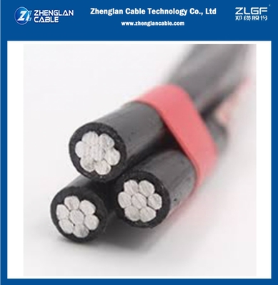 Cable aérien isolé 0,6/1KV 2X50+50 AAC/XLPE+AAAC/XLPE Cable aérien groupé ABC GB/T12527