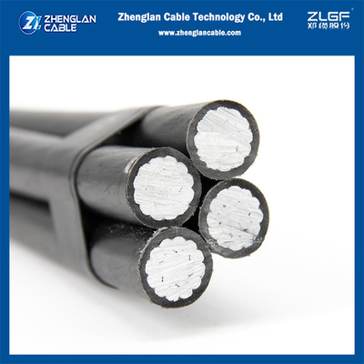 Cable de service aérien quadruplexe AL/XLPE Cable aérien fourni 4X35MM2