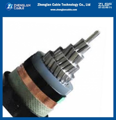 21/35kV câble d'alimentation à tension moyenne câble en aluminium non blindé 1x300mm2 AL/SC/XLPE/SC/CTS/PVC CEI 60502-2