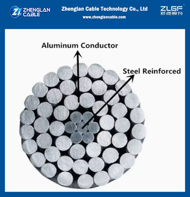 Cable ACSR à l'étage Conducteur en aluminium nu Conducteur renforcé en acier BS 215