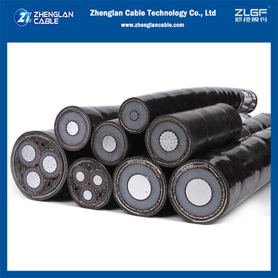 12/20KV XLPE CWS isolé écrané câble d'alimentation MV NA2XSY 1 cœur 1x300/25mm2 IEC60502-2