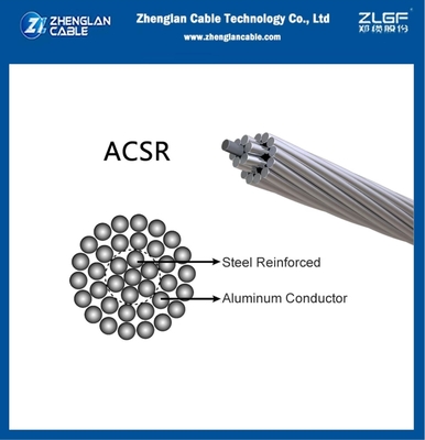 ACSR Conducteur nu Acier de conducteur en aluminium renforcé 120/20mm2 AL26/2.44 ST7/1.90 BS215