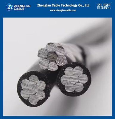 0.6/1kv Aluminium / Aluminium Alloy Conducteur XLPE isolé 2*1/0+1/0 AAAC AWG ABC câble aérien regroupé fil électrique service Drop Triplex