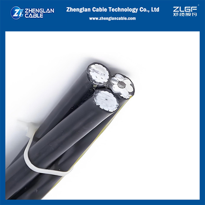 Le câble ABC triplex AAC/XLPE+ACSR/XLPE 2x2AWG+2AWG ASTM S76-474