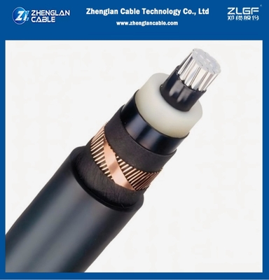 8.7/15kv câble électrique à tension moyenne YJLSV1x185/25mm2AL/SC/XLPE/SC/PVC/CWS/CTS/PVC CEI 60502-2