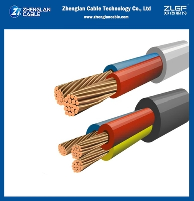 Cable de conducteur en cuivre à enveloppe en PVC isolé de 3x16 mm carrés