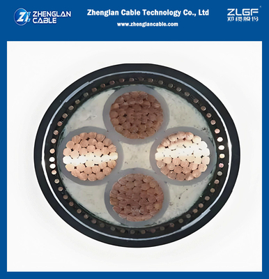 4 cœurs câble d'alimentation 95mm2 CU/AL conducteur isolant PVC/XLPE Voltage nominale 0,6/1kV et 1,9/3,3kV Avec isolation PVC