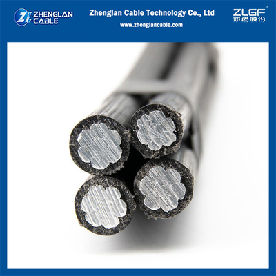 Câble 1KV ABC 3x50+1x35mm2 Âme en aluminium Isolant XLPE Alliage d'aluminium Isolant XLPE NTP 370.254
