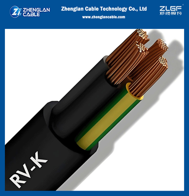 Câbles d'alimentation 3,6 KV RV-K Conducteur en cuivre flexible Gaine PVC