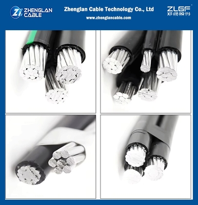 Les câbles isolants aériens XLPE 0,6/1kV NFC 33-209 AAC/XLPE+ AAAC /XLPE 3X70mm2+54,6mm2