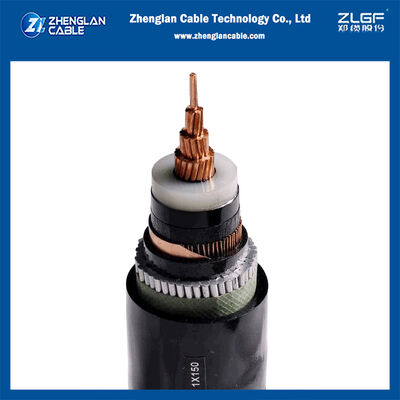 Cable d'alimentation à tension moyenne blindé AWA isolé XLPE à noyau de cuivre 12/20KV pour enterrement direct
