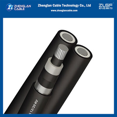 18/30KV 3x1x150mm2 Câble tripolaire aluminium HTA torsadé XLPE isolé, gainé PE