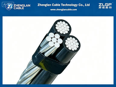 0.6/1kV AAC/XLPE+AAC/XLPE+AAAC 2X2+2AWG câble de décharge de service aérien triplex