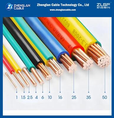 Câble électrique pour bâtiment 450/750V, fil pour câblage domestique CU/PVC 70mm2 IEC 60228