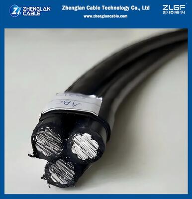 0.6 / 1kV tout isolé Triplex ABC câble 2 × 1/0AWG + 1/0AWG.