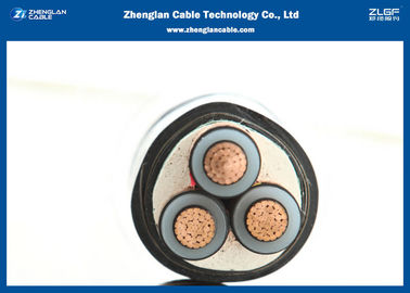 câble de Cu des noyaux 18/30KV 3, cable électrique du CEI 60502 système mv (Unarmoured) (CU/PVC/XLPE/STA/NYBY/N2XBY)