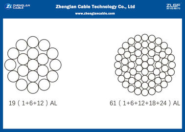 Cable électrique en aluminium nu aérien, code de norme du CEI 61089 de conducteur de 18.4mm2 AAAC : 16-1250