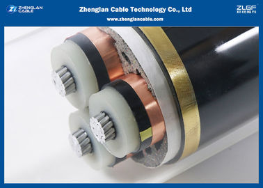 cable électrique de noyaux de 3.6/6KV système mv trois (blindé), le CEI isolé 60502/60228 (CU/PVC/XLPE/LSZH/DSTA/NYBY/N2XBY/NYB2Y) de câble