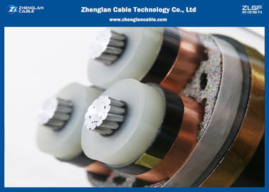8.7/10KV cable électrique blindé de noyau moyen de la tension 3 avec XLPE isolé (AL/CU/XLPE/LSZH/DSTA)