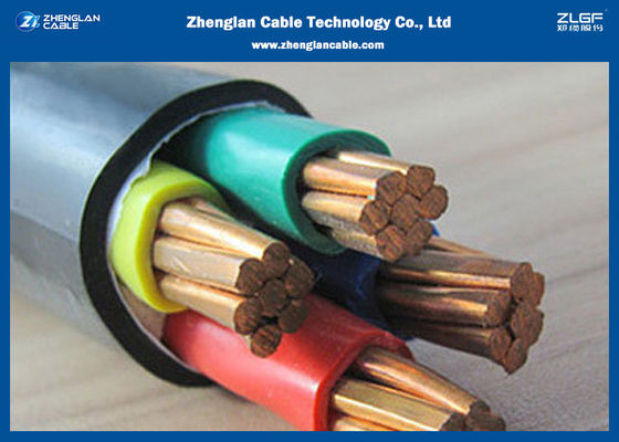 cable électrique résistant au feu Unarmored de PVC de Xlpe de Cu du noyau 0.6/1kv 4