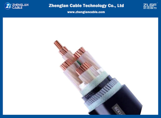 cable électrique de basse tension de 1kv CU/XLPE/PVC/SWA/PVC 4x25sqmm IEC60502-1