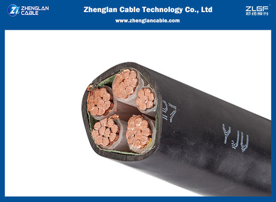 0.6/1 (1,2) cables électriques de basse tension de Cu du kilovolt 3x95+1x70sqmm LSOH isolé par XLPE ont engainé