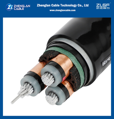 Le système mv choisissent le CEI en aluminium 60502/60228 de Power Cable Armoured de conducteur de trois noyaux