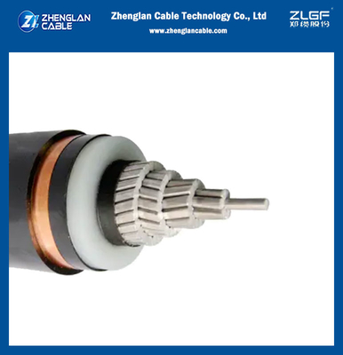 câble en aluminium Unarmored 1x185mm2 BS 6622/BS 7835 de cable électrique de 12/20kV système mv
