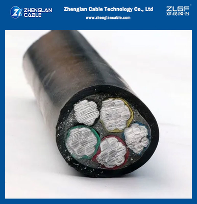 Le PVC en aluminium de noyau a isolé le PVC a engainé le cable électrique de BT 1kv 4x50+1x25mm2